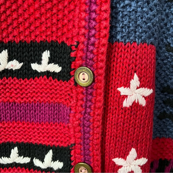 Vintage Funsport Novelty Cardigan sweater M - Picture 4 of 9